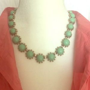 J. Crew Stone and Brass Necklace